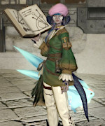 Dalii standing ready with grimoire and Emerald Carbuncle